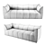 Fashionably Chic La Bambole Sofa 3D model small image 3