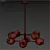 Modern Cassana 8-Light Sputnik Chandelier 3D model small image 3