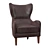 Elegant Bertita Wingback Chair 3D model small image 2