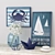 Sea-inspired Decor Set: Paintings, Ships, Stones, and Vase 3D model small image 1