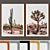 Modern Picture Set with Frame Options 3D model small image 1