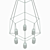 Elegant Wireflow 0308 Pendant Light 3D model small image 3