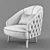Orchid Splendid Armchair: Classic Elegance for Modern Living 3D model small image 2