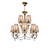 Sophie Chandelier 6290 OHM: Elegant Gold & Beige Chandelier with 12 Energy-saving Lamp Sockets 3D model small image 1