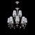 Sophie Chandelier 6290 OHM: Elegant Gold & Beige Chandelier with 12 Energy-saving Lamp Sockets 3D model small image 2