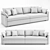 Luxurious Villa Sofa by Holly Hunt 3D model small image 3