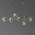 Elegance Brass Linear Chandelier 3D model small image 3