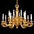 Elegant Chandelier Parsa with 16 Lamps 3D model small image 1