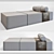 Austral Chaise and Daybed: Luxurious Seating for Ultimate Comfort 3D model small image 1