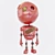 Metallic Baby Robot: Light-Eyed & Healing 3D model small image 1