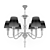 Modern White Frame Chandelier 3D model small image 3