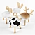 Animal Wooden Set - Handmade High-Quality Chairs & Table 3D model small image 2
