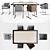 Elegant 7-Piece Dining Set 3D model small image 1