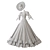 Ethereal Fluffy Dress 3D model small image 3