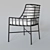 Sleek Metal Chair 3D model small image 2