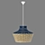 Elegant Wooden Pendant Light 3D model small image 1