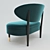 Modern Channel Back Chair 3D model small image 2