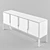 Modern Prisma Wood & Glass Sideboard 3D model small image 2