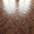 Luxury Walnut Parquet Tile - Handcrafted Steel Inlay 3D model small image 1