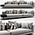 Minimalist White Sofa Set 3D model small image 1