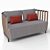 Swing Double Sofa: Elegant and Stylish 3D model small image 1
