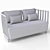 Swing Double Sofa: Elegant and Stylish 3D model small image 3