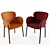 Ginger Velvet Armchair+: Luxurious and Comfortable 3D model small image 2