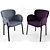 Ginger Velvet Armchair+: Luxurious and Comfortable 3D model small image 3