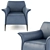 Lux Leather Armchair 3D model small image 2