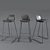 Modern Duggie Barstool: Stylish and Sturdy 3D model small image 2