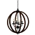 Rustic Orb Chandelier: The Gray Barn Vineyard 3D model small image 1