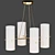 Modern Vier Zylinder Chandelier 3D model small image 1