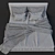 West Elm Yarn-Dyed Linen Bed Set 3D model small image 3