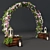 Elegant Floral Wedding Arch 3D model small image 1