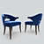 Elegant Nanook Dining Chair 3D model small image 1