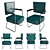 Title: Vintage Roneo Office Chair (1950s) 3D model small image 1