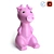 Pink GULLGRIS Moneybox 3D model small image 1