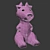 Pink GULLGRIS Moneybox 3D model small image 2