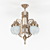 Pannon Brass 5-Light Chandelier 3D model small image 2