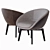 Stylish Russell Armchair 3D model small image 1