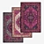 Versatile Quality Carpets Set 3D model small image 1