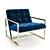 Goldfinger Lounge Chair | Jonathan Adler | Stylish Comfort 3D model small image 1