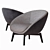 Modern Elegance: Russell Armchair 3D model small image 2