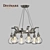 Divinare Houston 6-Light Nickel Chandelier 3D model small image 1