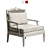 Elegant Chantilly Lounge Chair 3D model small image 1