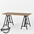 Davis Loft Table: Customizable, Solid Wood & Metal 3D model small image 1