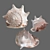 Modern Seashell Sculpture 3D model small image 3