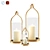 Elegant Brass Lanterns: Candle Holders & Decorative Accents 3D model small image 1