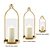 Elegant Brass Lanterns: Candle Holders & Decorative Accents 3D model small image 2