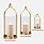 Elegant Brass Lanterns: Candle Holders & Decorative Accents 3D model small image 5